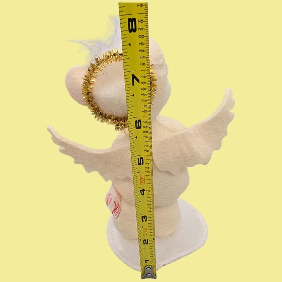 Annalee Mobilitee Dolls Vintage Angel Bear Figurine With Halo & Wings 7.5" - Picture 8 of 8